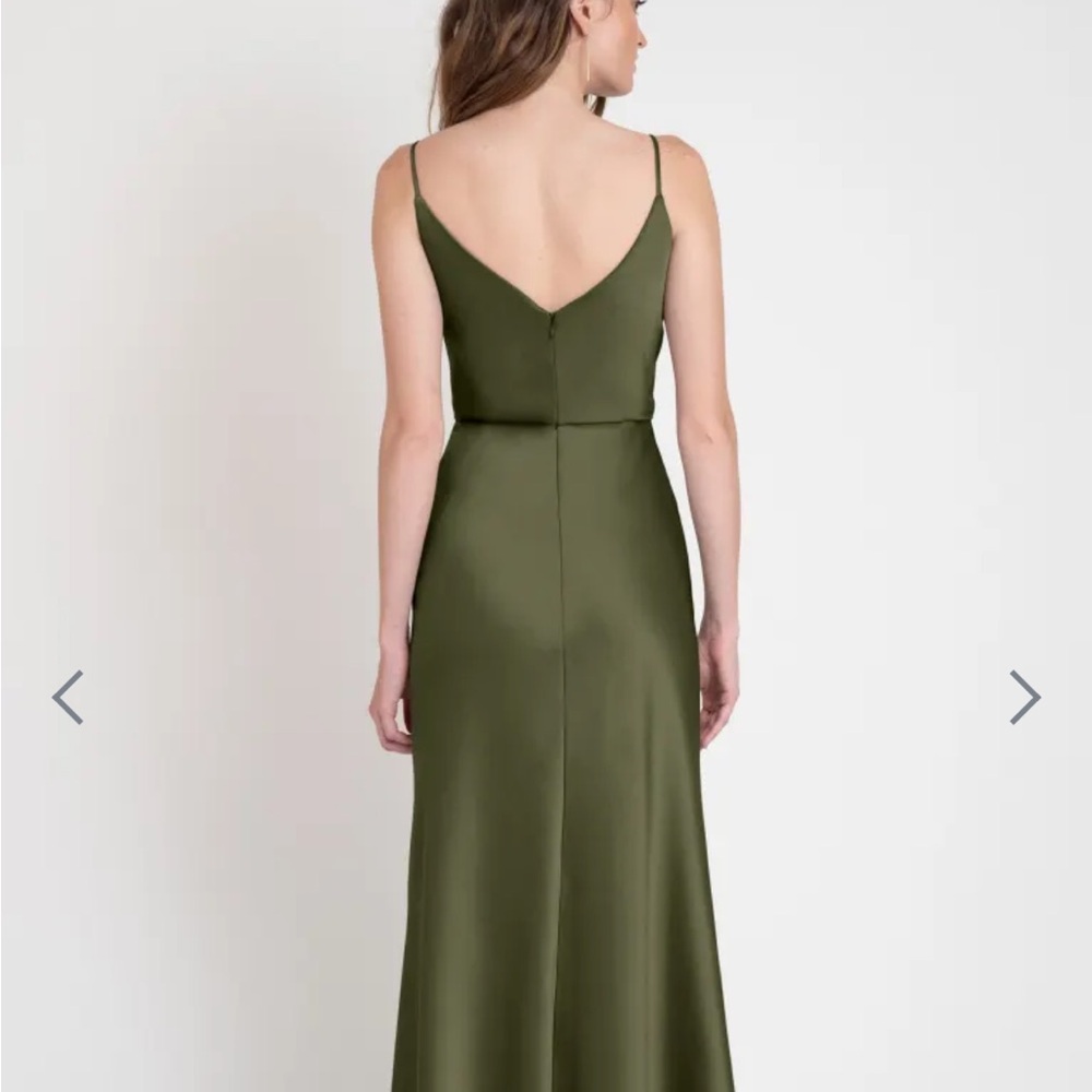 Jenny Yoo Sylvie in Olive *size 14 but altered - Picture 3 of 10